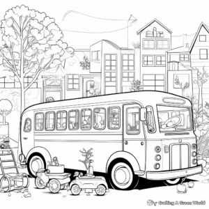 Fun School Bus Coloring Pages 3