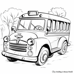 Fun School Bus Coloring Pages 4