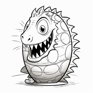 Fun Spinosaurus Egg Coloring Pages for Kids 1