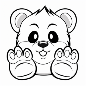 Fun Teddy Bear Paw Coloring Pages 3