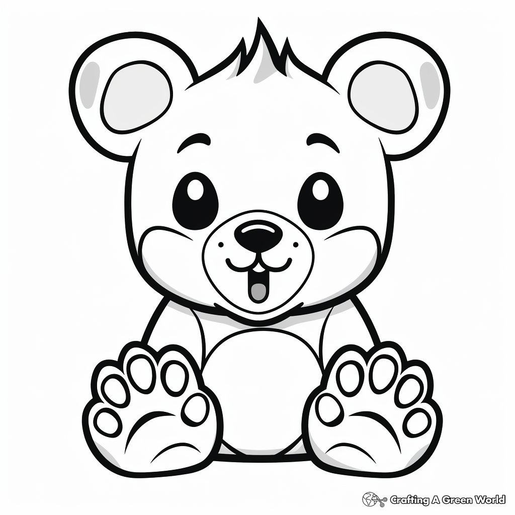 Fun Teddy Bear Paw Coloring Pages 4