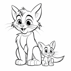 Fun Tom and Jerry Cat Coloring Pages 2