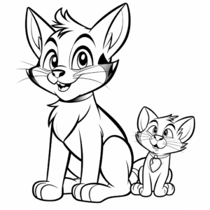 Fun Tom and Jerry Cat Coloring Pages 3
