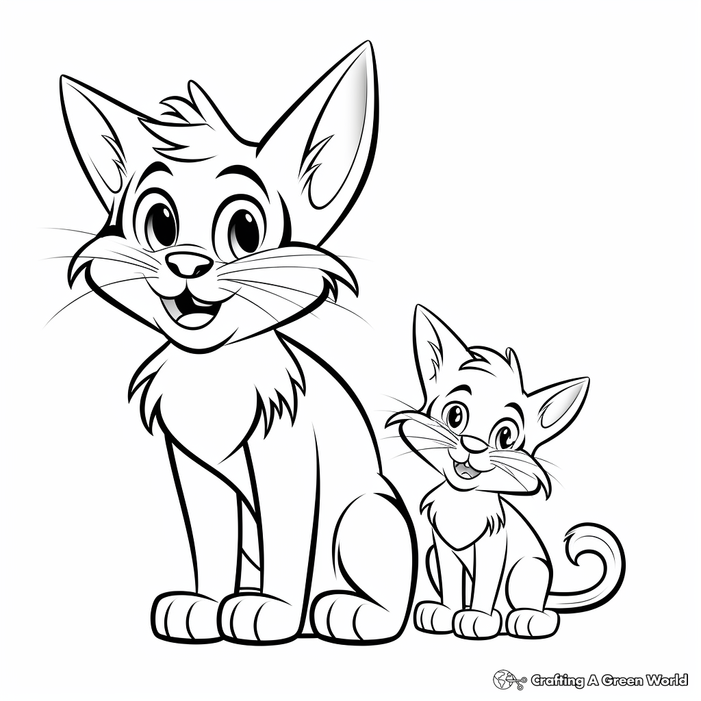 Fun Tom and Jerry Cat Coloring Pages 4