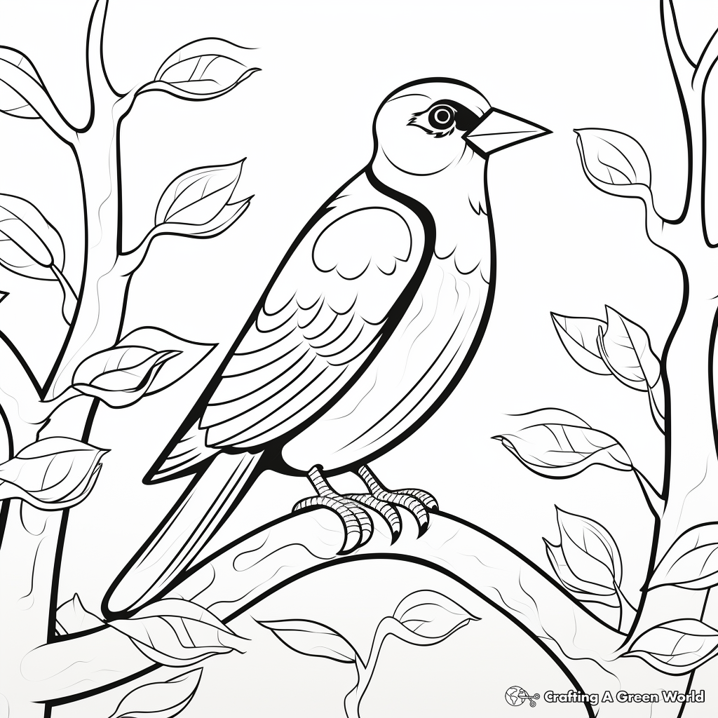 Fun Toucan in Rainforest Coloring Pages for Kids 2