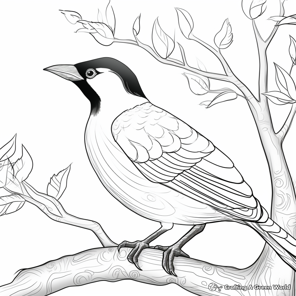 Fun Toucan in Rainforest Coloring Pages for Kids 3