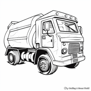 Fun Toy Garbage Truck Coloring Pages for Kids 2