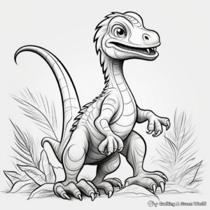 Fun Velociraptor Dinosaur Coloring Pages 3