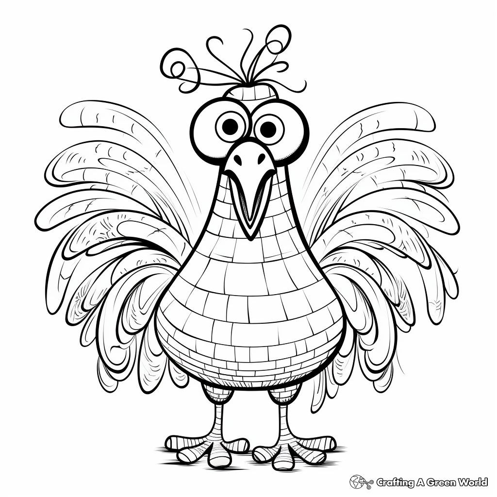 Funny Cartoon Chicken Coloring Pages for Adults 1