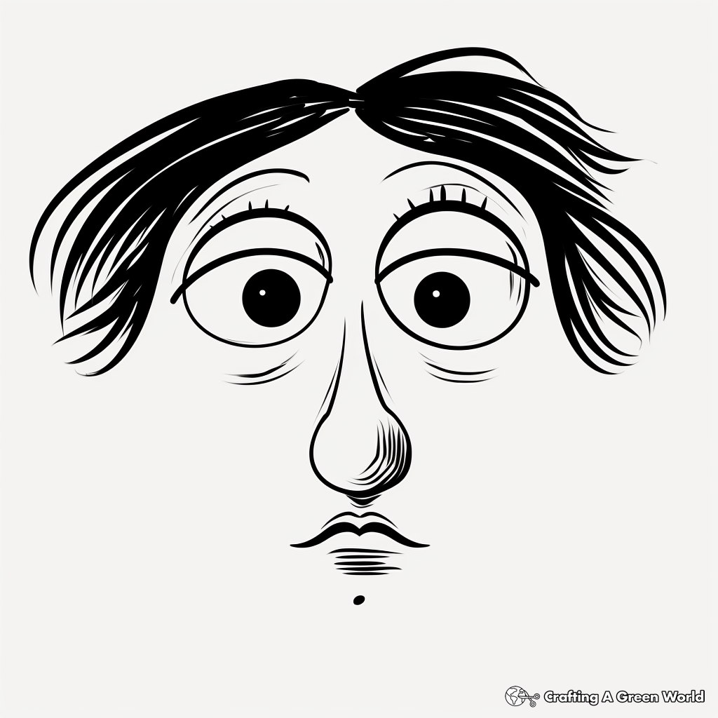 Funny Cartoon Nose Coloring Pages 3