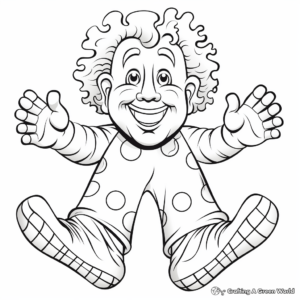 Funny Clown Feet Coloring Pages 1