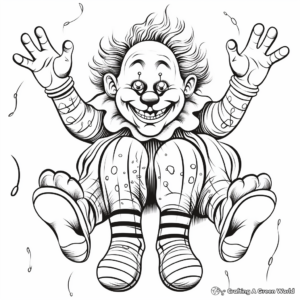 Funny Clown Feet Coloring Pages 2