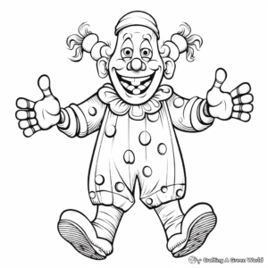 Funny Clown Feet Coloring Pages 3