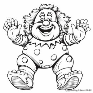 Funny Clown Feet Coloring Pages 4