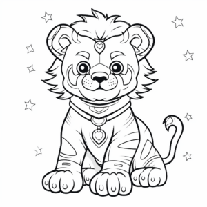 Funny Clown With Circus Animals Coloring Pages 3