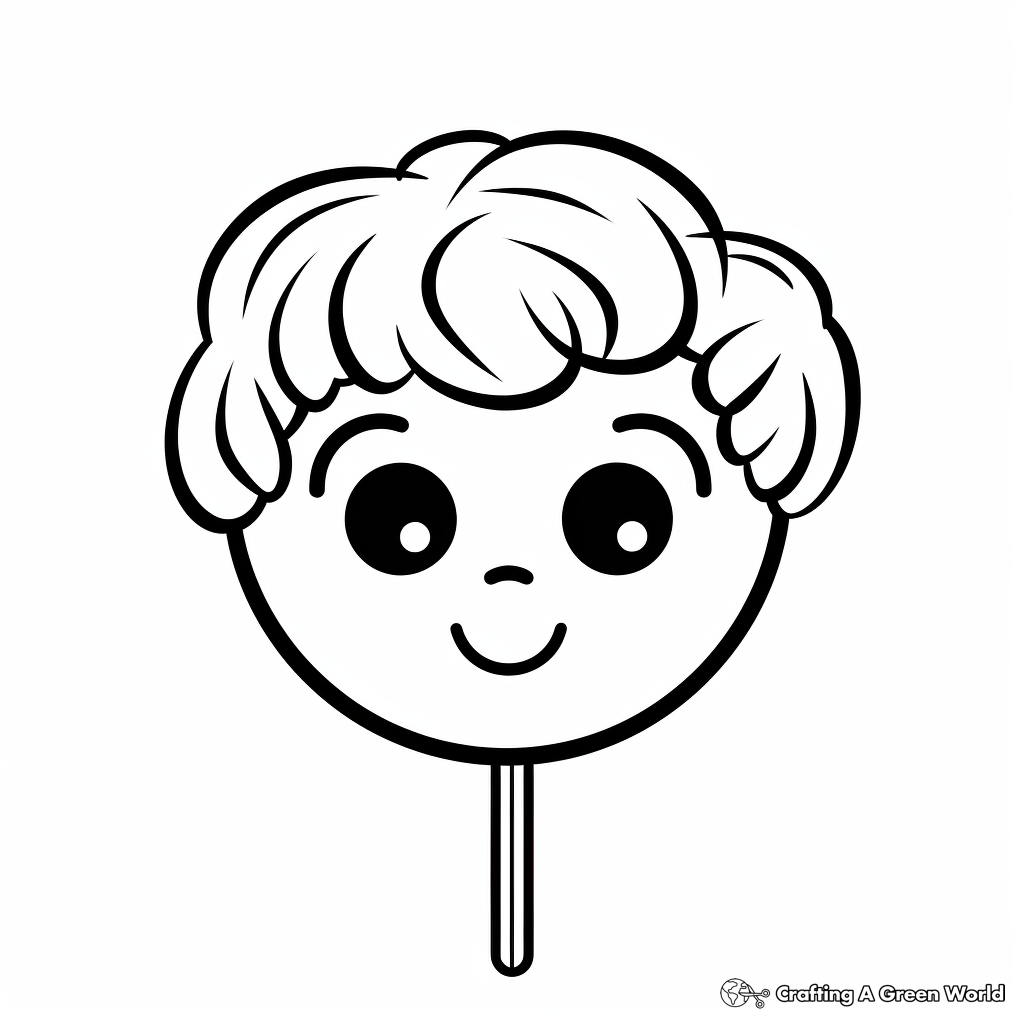 Funny Face Lollipop Coloring Pages 4