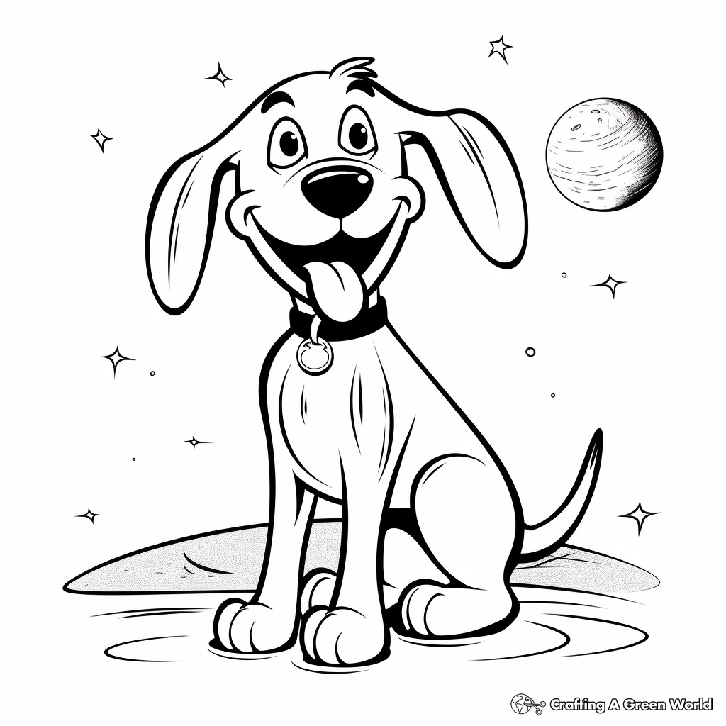 Funny Pluto and Goofy Coloring Pages 2