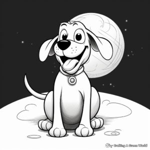 Funny Pluto and Goofy Coloring Pages 3