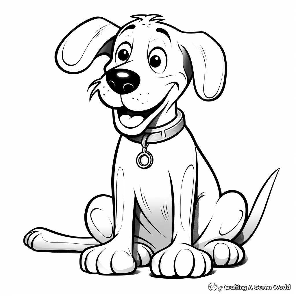 Funny Pluto and Goofy Coloring Pages 4