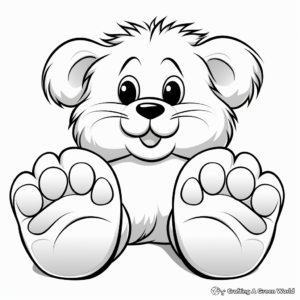 Furry Animal Paws Toes Coloring Pages 2