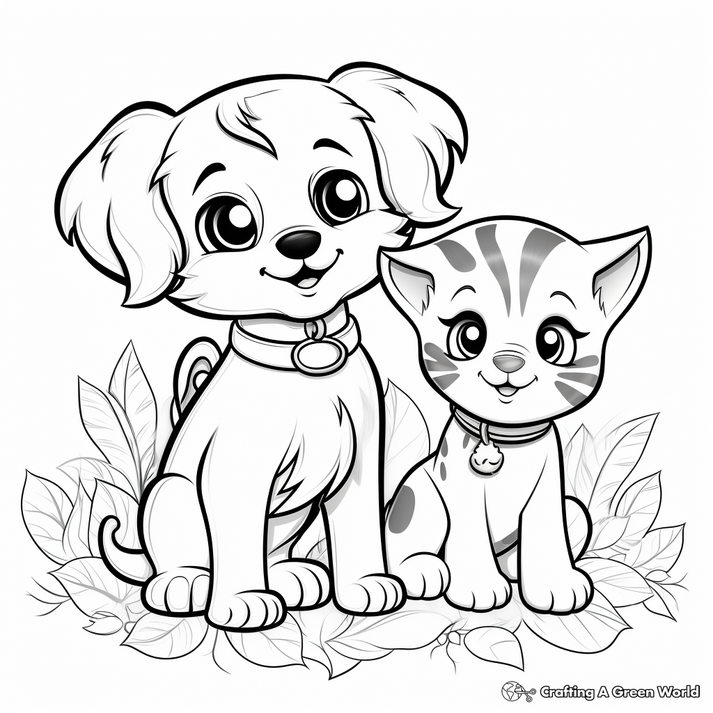 Furry Friends: Printable Cute Pets Coloring Pages 1
