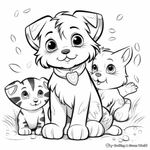 Furry Friends: Printable Cute Pets Coloring Pages 2