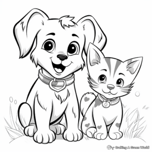 Furry Friends: Printable Cute Pets Coloring Pages 3