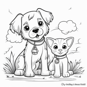 Furry Friends: Printable Cute Pets Coloring Pages 4
