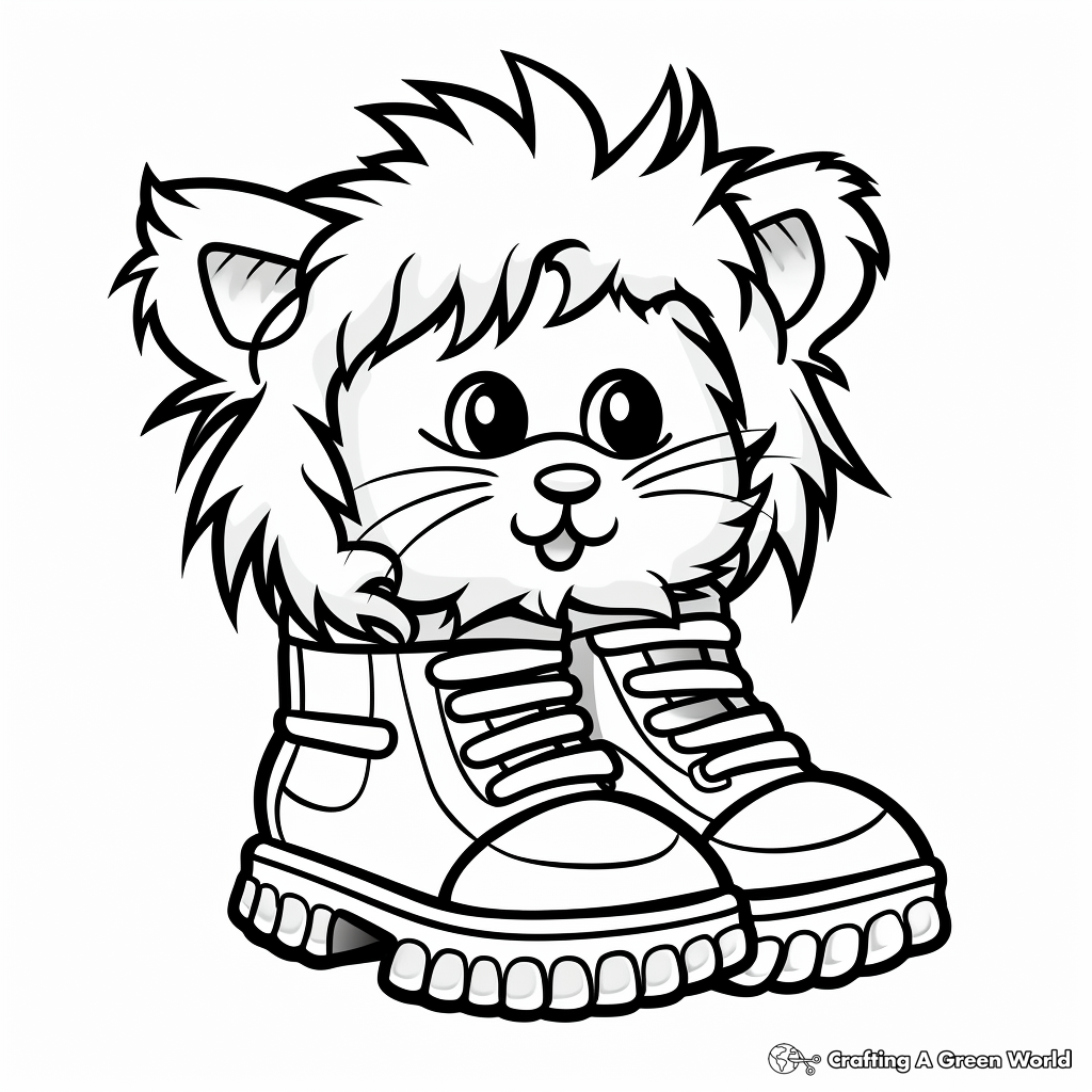 Furry Winter Boot Coloring Pages 3