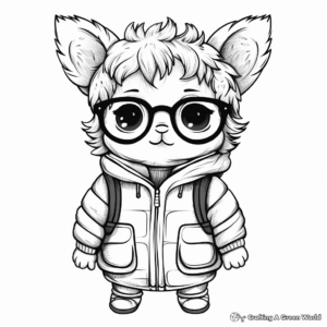 Furry Winter Jacket Coloring Sheets 1