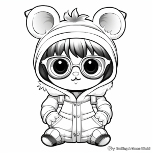 Furry Winter Jacket Coloring Sheets 2