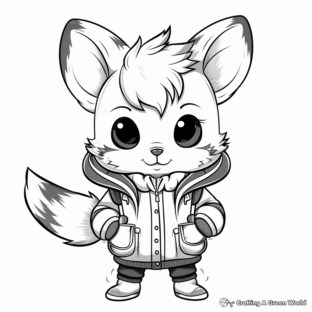 Furry Winter Jacket Coloring Sheets 4