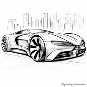 Futuristic Concept Car Coloring Pages 1