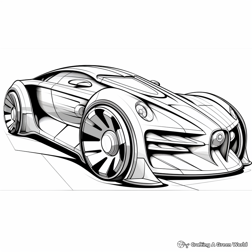 Futuristic Concept Car Coloring Pages 2