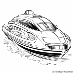 Futuristic Hovercraft Coloring Pages 3