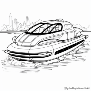 Futuristic Hovercraft Coloring Pages 4
