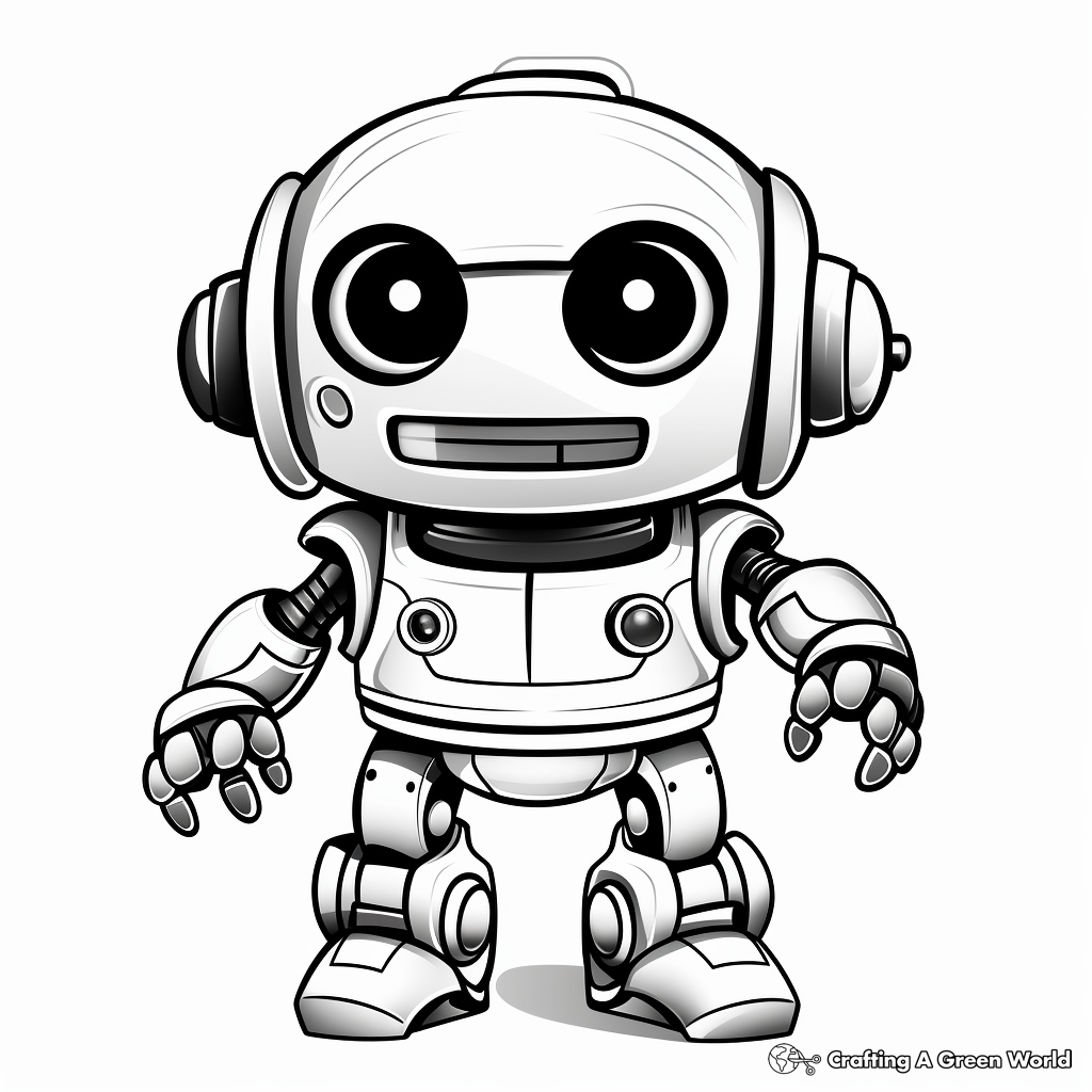 Futuristic Robot Coloring Pages for Kids 2