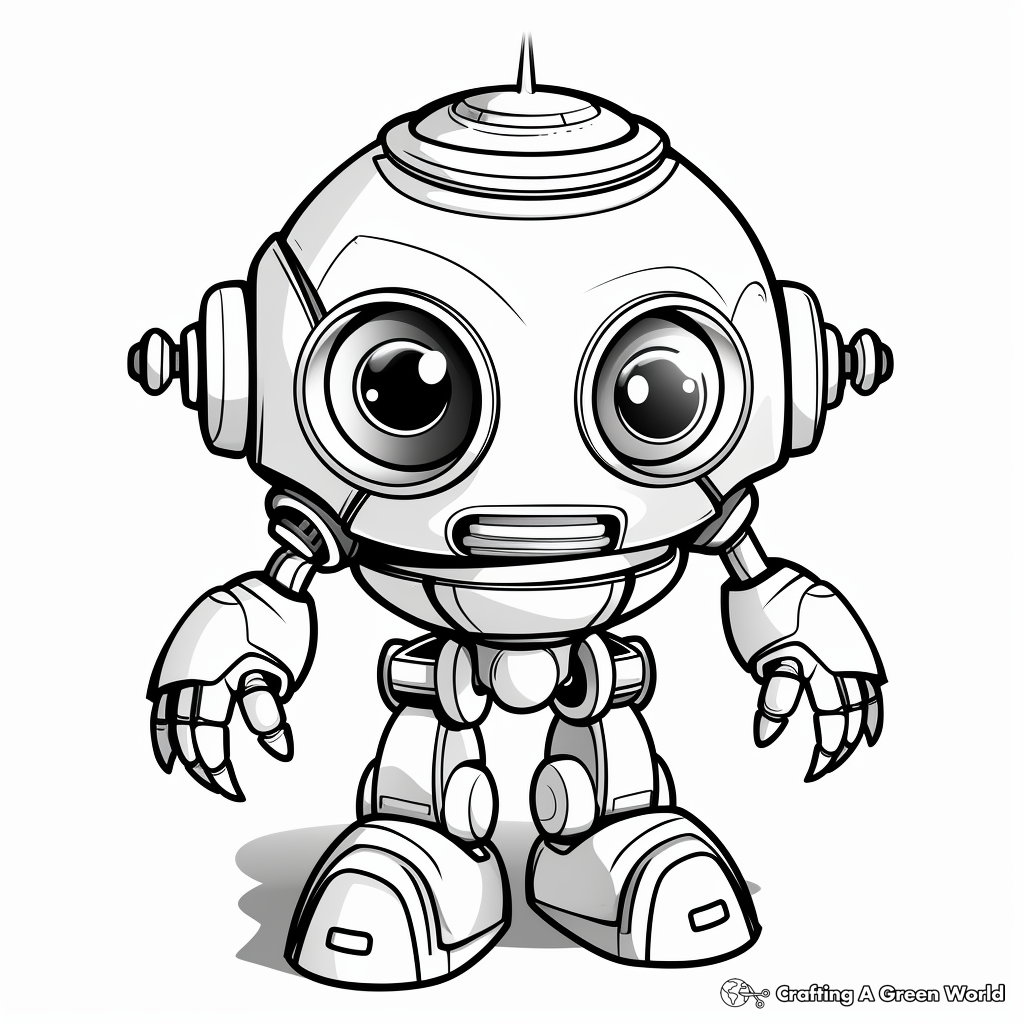 Futuristic Robot Coloring Pages for Kids 4