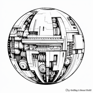 Futuristic Science Fiction Sphere Coloring Pages 4