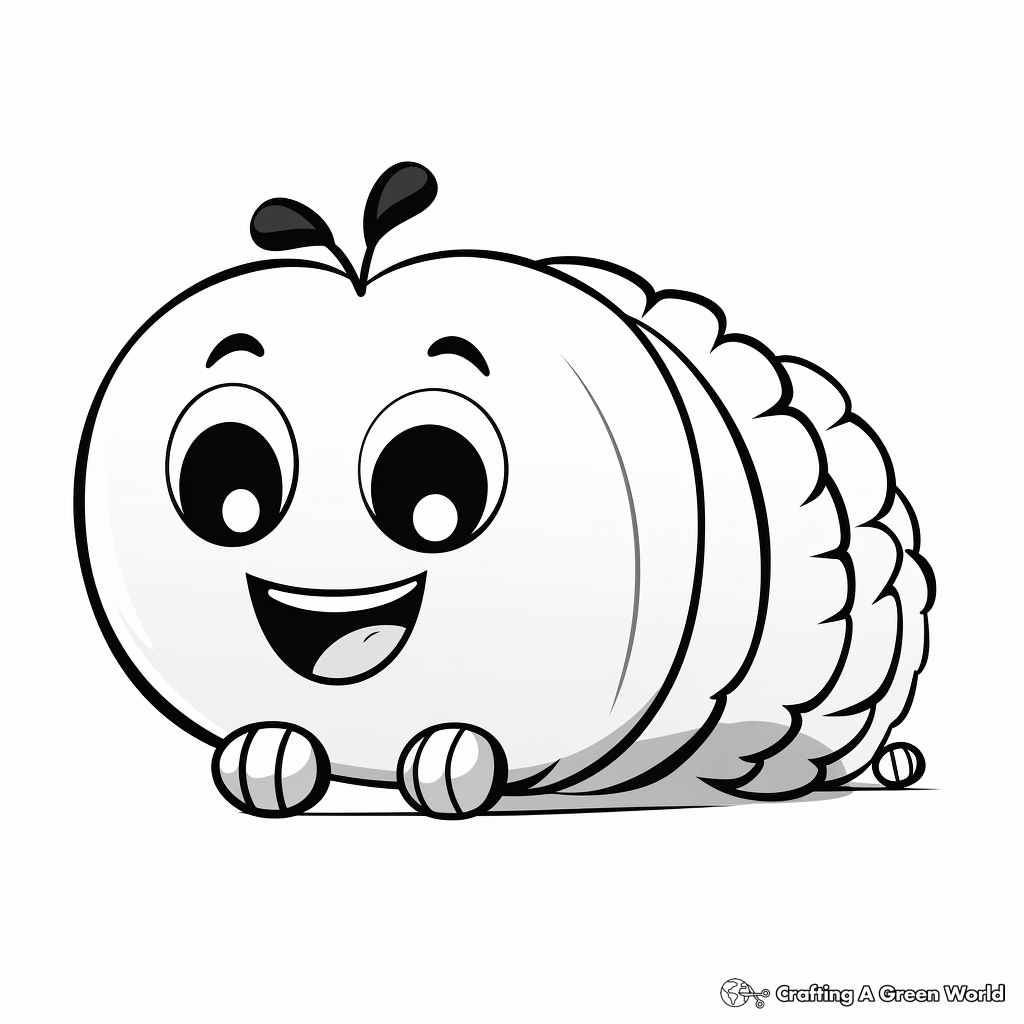 Fuzzy Caterpillar Coloring Pages 1