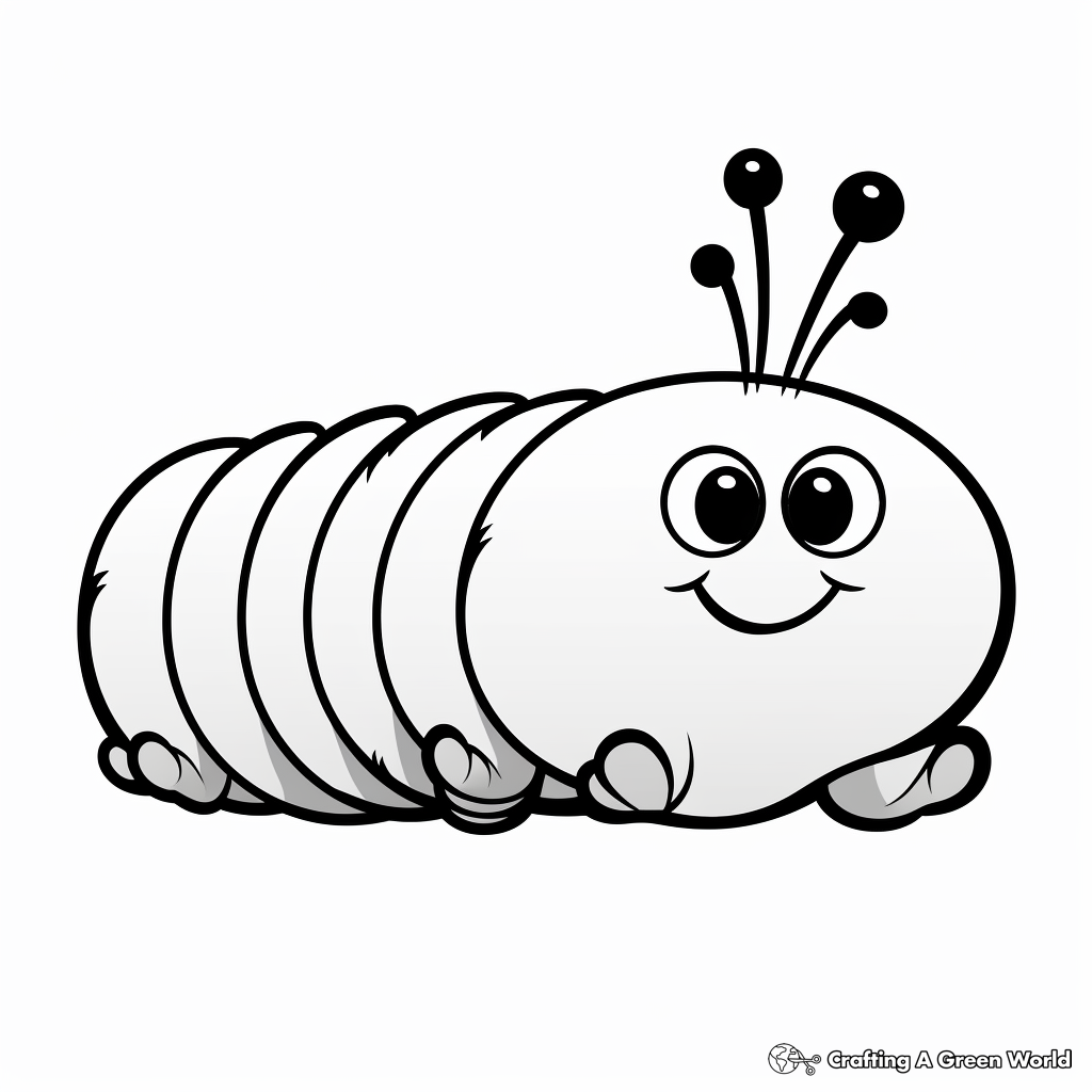 Fuzzy Caterpillar Coloring Pages 2