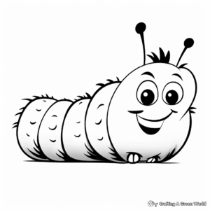 Fuzzy Caterpillar Coloring Pages 3