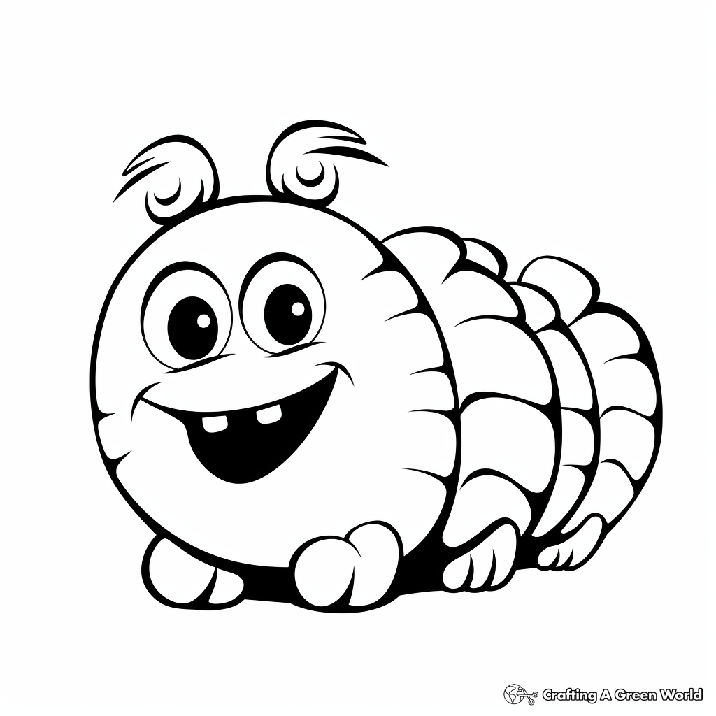 Fuzzy Caterpillar Coloring Pages 4