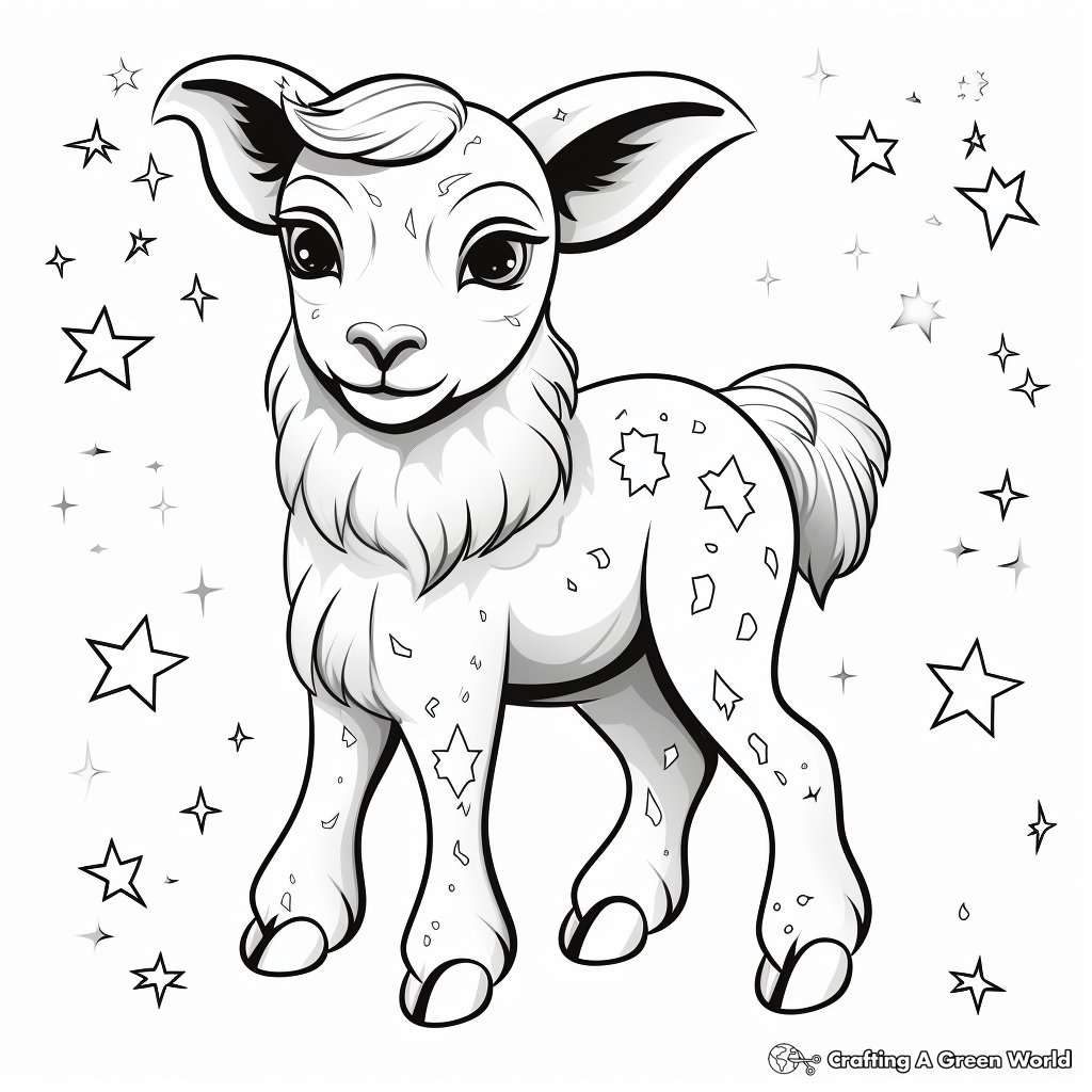 Galaxy Animals Coloring Pages: Animal Shapes Made of Stars 1