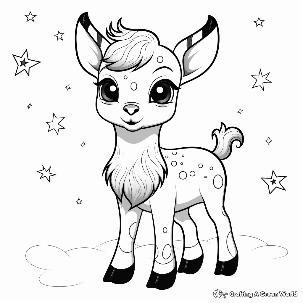 Galaxy Animals Coloring Pages: Animal Shapes Made of Stars 2