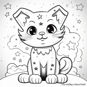 Galaxy Animals Coloring Pages: Animal Shapes Made of Stars 4
