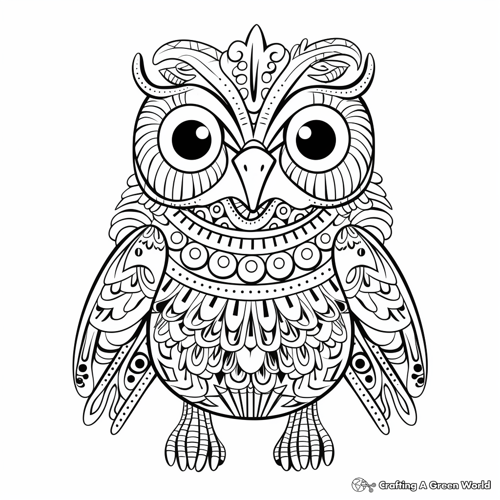 Gallicolumba Parrot Pattern Coloring Pages for Artists 2