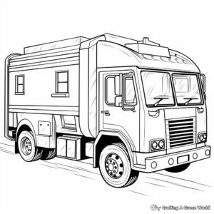 Garbage Truck Coloring Pages for Kids 2