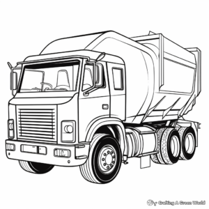 Garbage Truck Coloring Pages for Kids 3