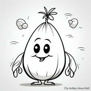 Garden Fresh White Onion Coloring Pages 1